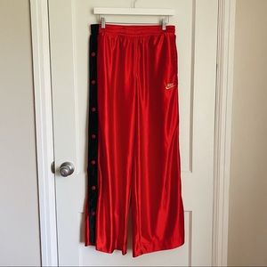 Nike Red Popper Glam Dunk Old-School Snap Pants